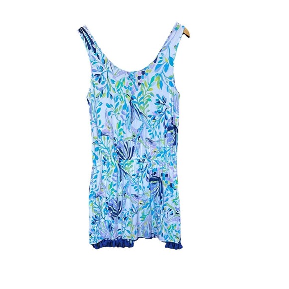 Lilly Pulitzer Size Large Jarrett Romper Resort White Shell Beach Stretchy - Picture 3 of 12